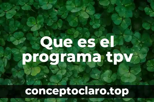 Qué es la fecha de transmisión de un programa 7 Que es el programa tpv