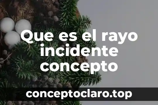 Que es el rayo incidente concepto