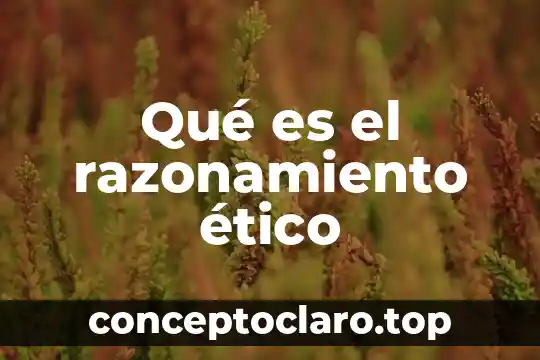 Qué es el razonamiento ético