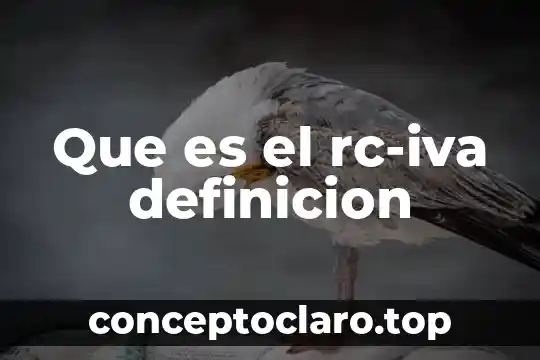 Que es el rc-iva definicion