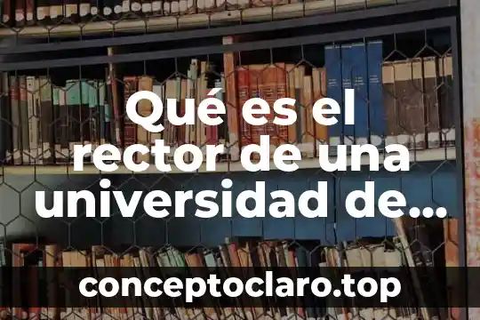 Qué es el rector de una universidad de norte de México