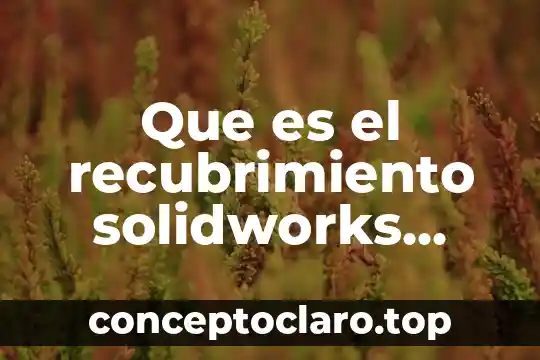 Que es el recubrimiento solidworks definicion