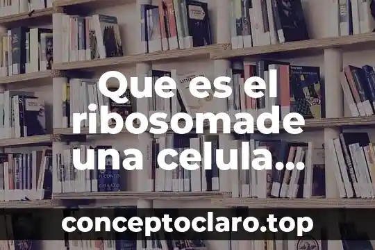 Que es el ribosomade una celula vegetal