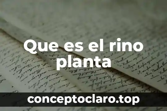Que es la planta liston 5 Que es el rino planta
