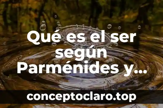 Parmenides de elea que es el ser 3 Qué es el ser según Parménides y el no ser