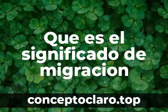 Qué es animoso significado 6 Que es el significado de migracion