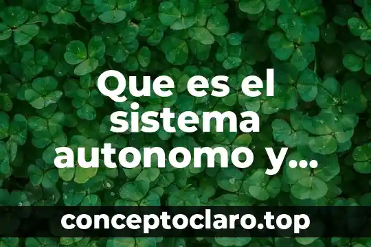 Que es el sistema autonomo y sus componentes