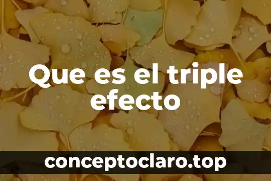 Que es el triple efecto