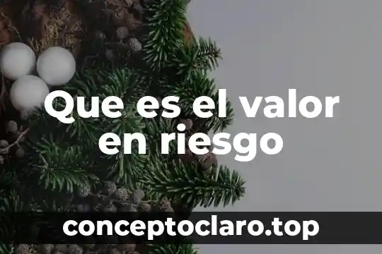 Que es el valor en riesgo