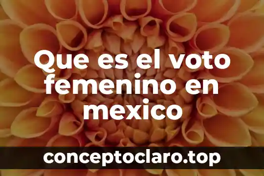 Que es matrimonio precoz mexico 6 Que es el voto femenino en mexico