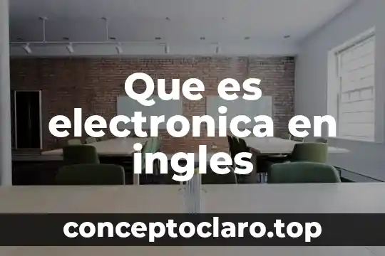 Que es una nariz electronica y para que se utiliza 3 Que es electronica en ingles
