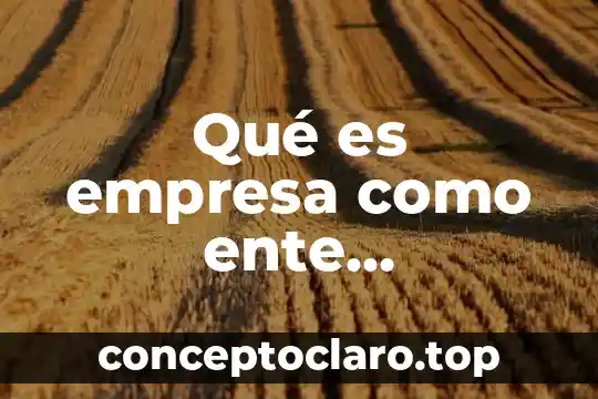 Que es empresa y tipos de empresa 4 Qué es empresa como ente económico