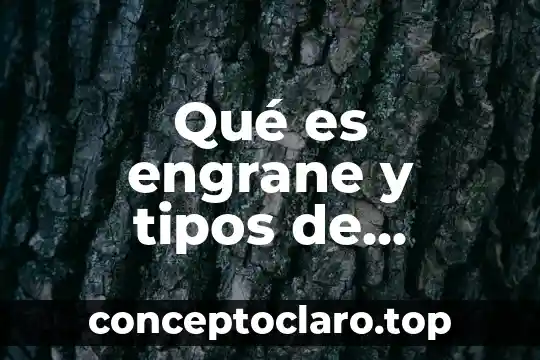 Qué es engrane y tipos de engranaje
