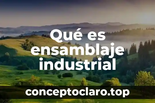 Qué es ensamblaje industrial
