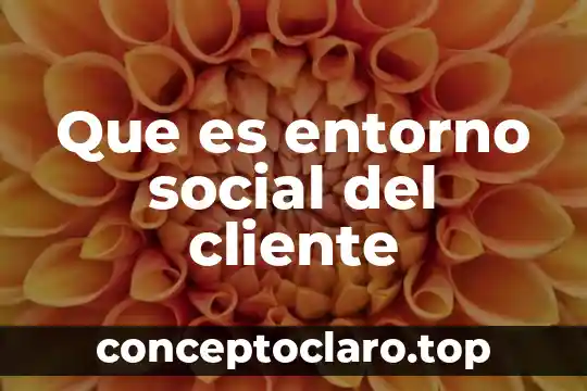 Que es induccion social 3 Que es entorno social del cliente