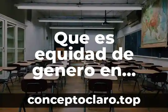 Que es equidad de genero en colombia