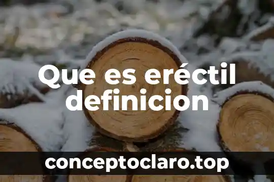 Que es eréctil definicion