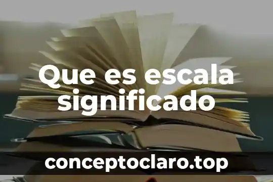 Significado que es leer para mi 3 Que es escala significado