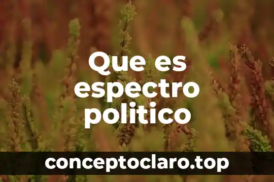 Qué es el espectro visible significado 4 Que es espectro politico