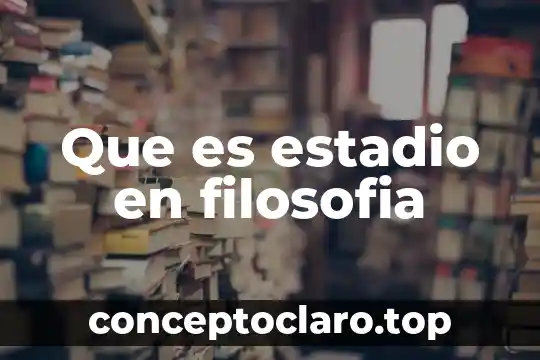 Que es estadio en filosofia