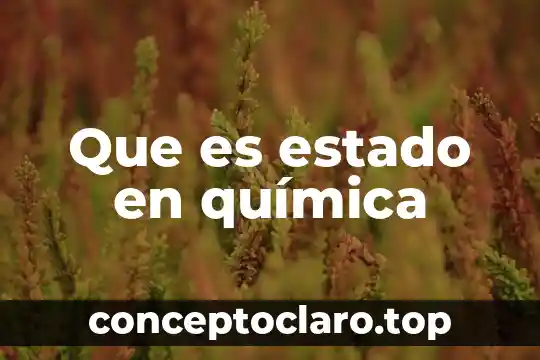 Que es el estado sus tipos 5 Que es estado en química