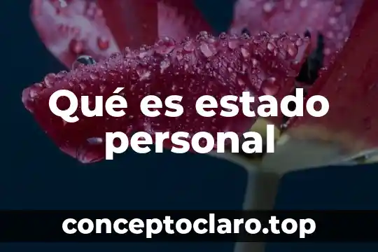 Qué es estado personal