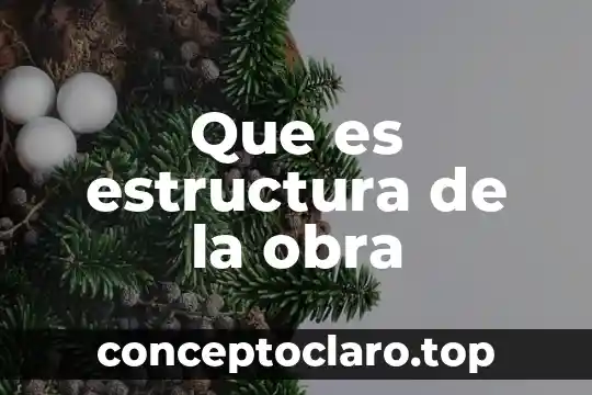 Que es estructura de la obra