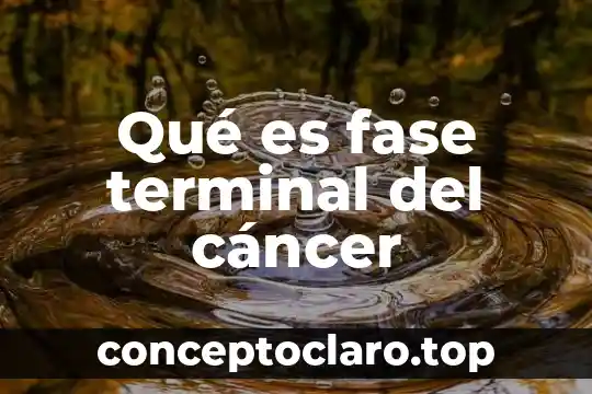 Qué es fase terminal del cáncer