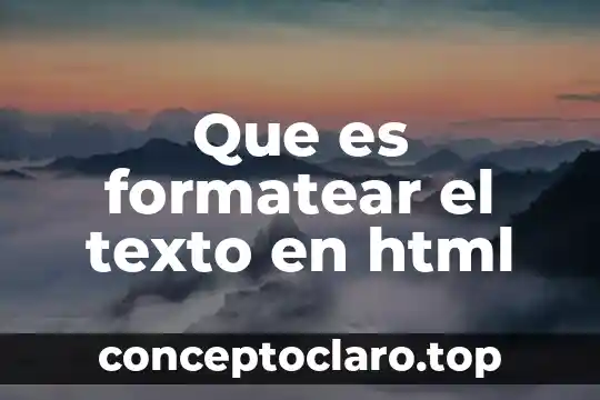 Que es formatear una maquina 5 Que es formatear el texto en html