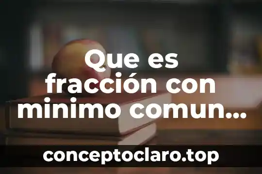 Que es fracción con minimo comun denominador