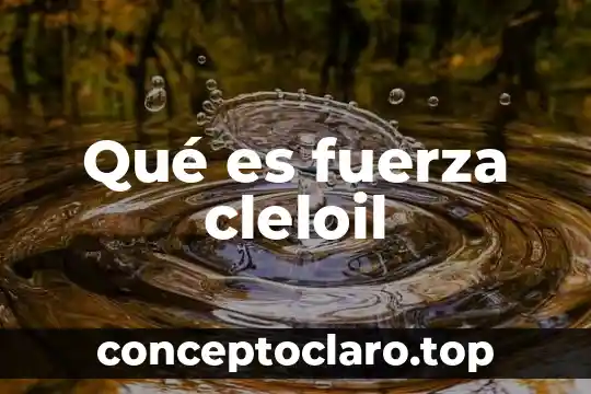 Qué es fuerza cleloil
