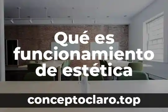 Qué es funcionamiento de estética