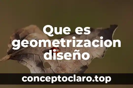 Que es geometrizacion diseño