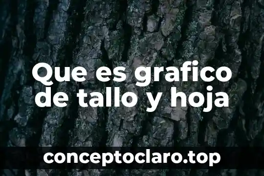 Que es grafico de tallo y hoja