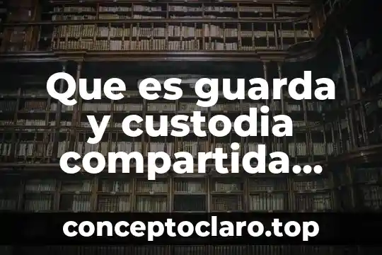 Que es guarda y custodia compartida estado de mexico