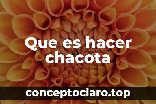 Que es hacer chacota