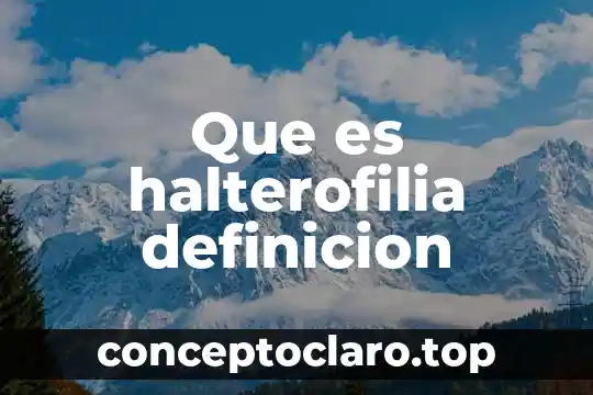 Que es halterofilia definicion