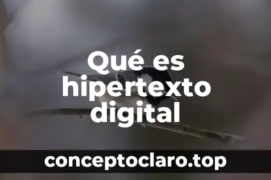 Qué es hipertexto digital