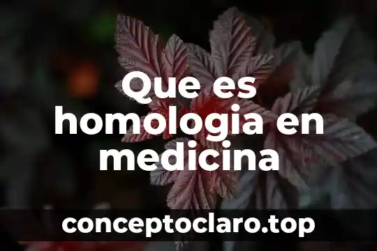 Que es naris en medicina 3 Que es homologia en medicina