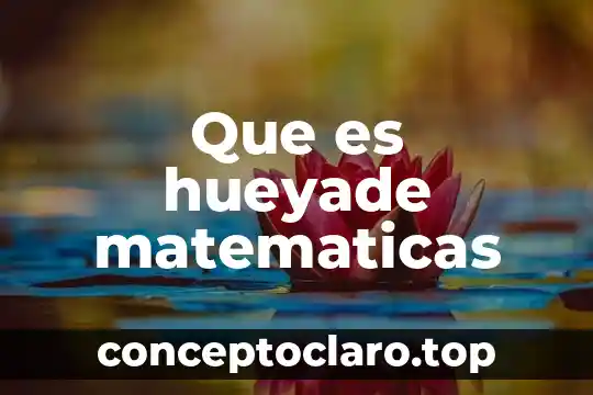 Que es hueyade matematicas