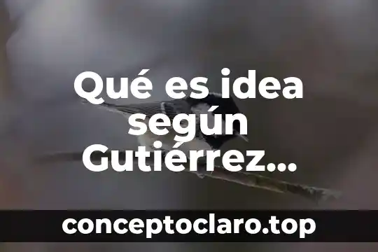 Qué es idea según Gutiérrez Saénz