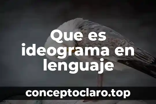 Que es ideograma en lenguaje