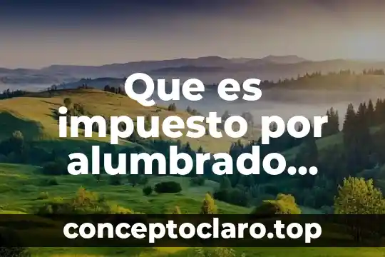 Que es impuesto por alumbrado público