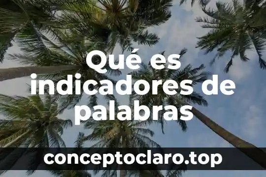 Qué es indicadores de palabras