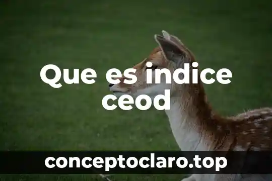 Que es el indice de maldad 5 Que es indice ceod