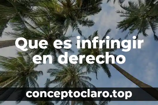 El significado de que es chilenas 4 Que es infringir en derecho