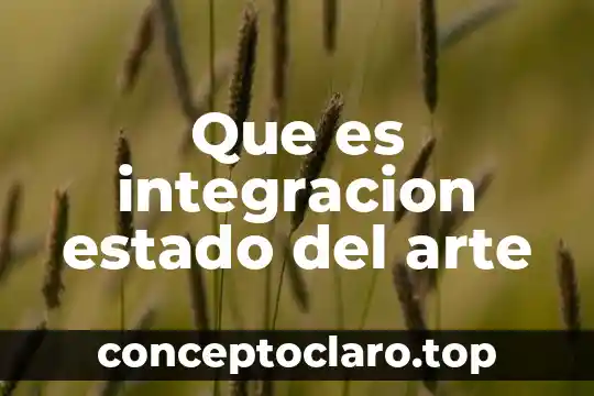 Que es integracion estado del arte