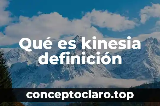 Qué es kinesia definición