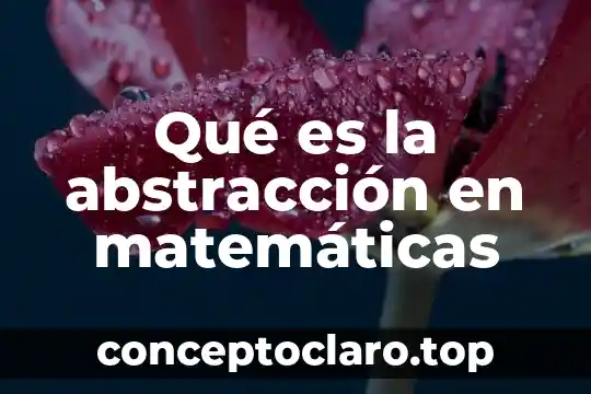 Qué es la abstracción en matemáticas