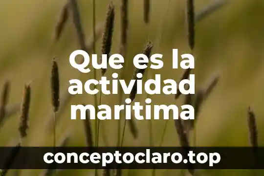 Qué es una ruta marítima definición 5 Que es la actividad maritima